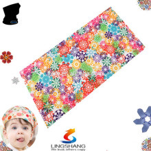 2015LINGSHANG vente en gros en gros multifonction en polyester sans cou tube d&#39;impression foulard couvre-pantalons bébé bandana bavoirs